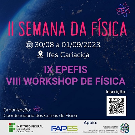 II Semana da Física Instagram com logo da FAPES