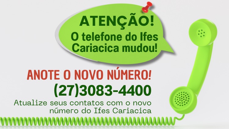 Ifes Campus Cariacica tem novo número de telefone